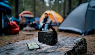 Radio portative Philips TAR1609/00, llambë dore, alarm SOS, e zezë