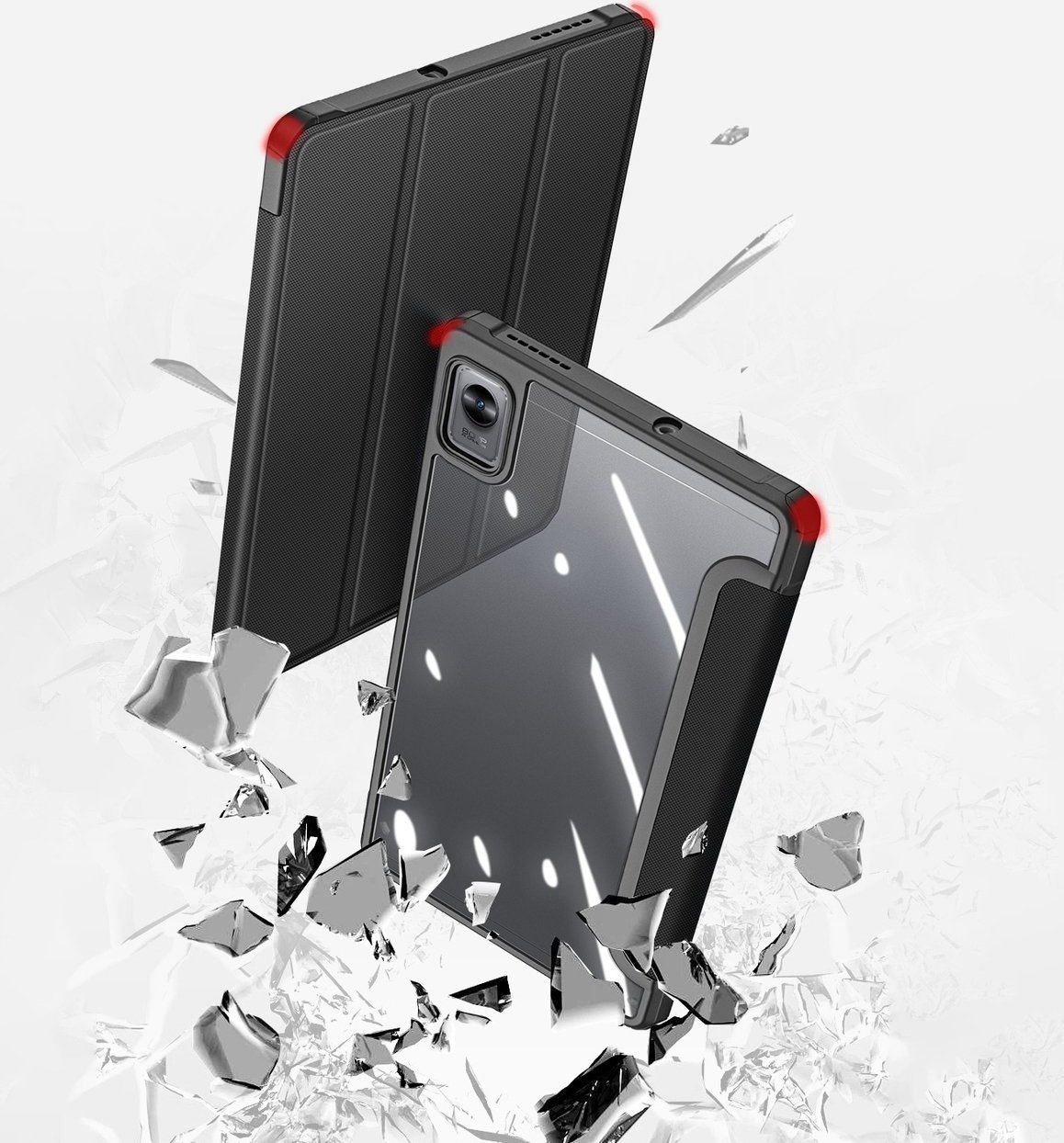 Mbulesë tableti Dux Ducis Toby, për Realme Pad Mini, me mbajtëse stylus, e zezë