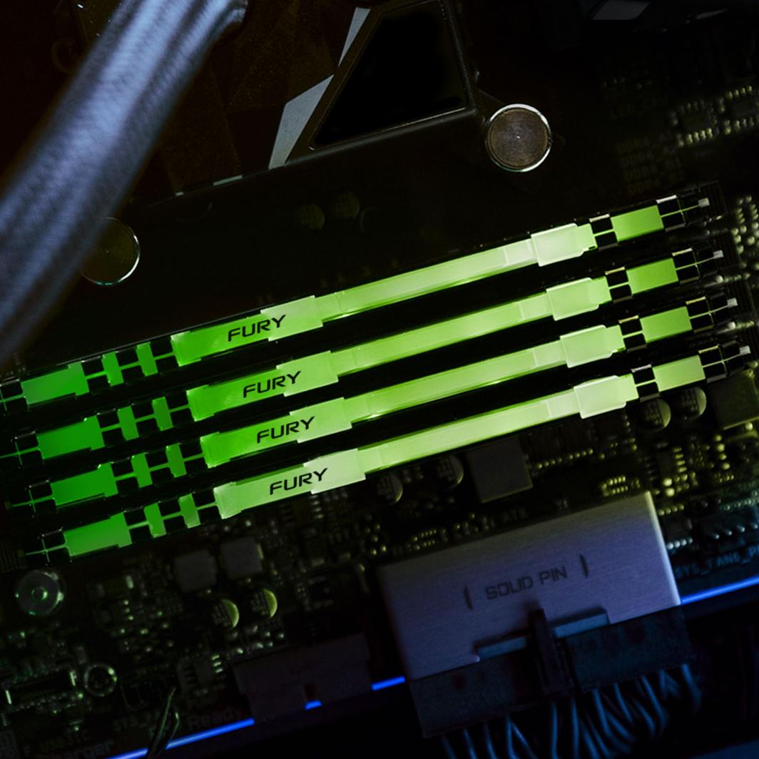 Memorie Kingston Fury Beast RGB, DDR4, 8 GB, 2666 MHz, CL16, KF426C16BBA/8