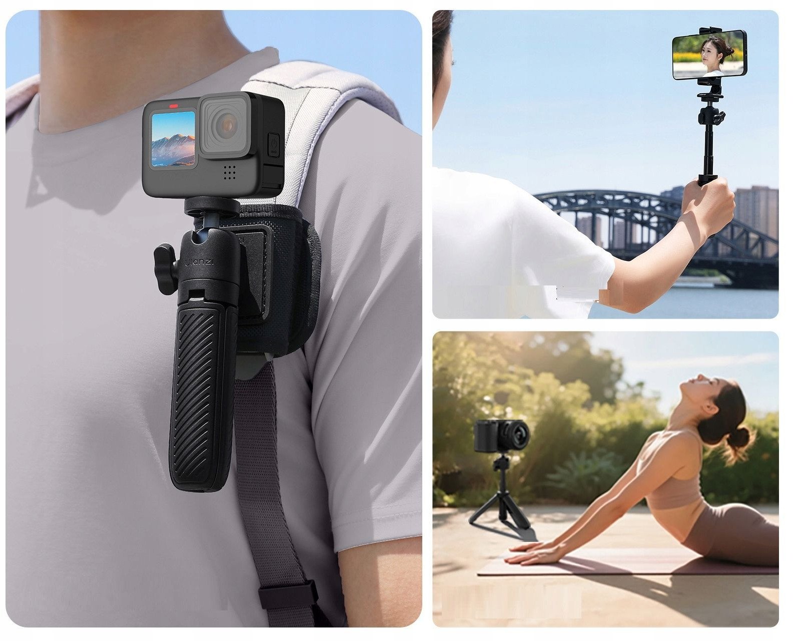 Tripod Ulanzi MT88 ClipMate, për telefon dhe kamerë, i zi