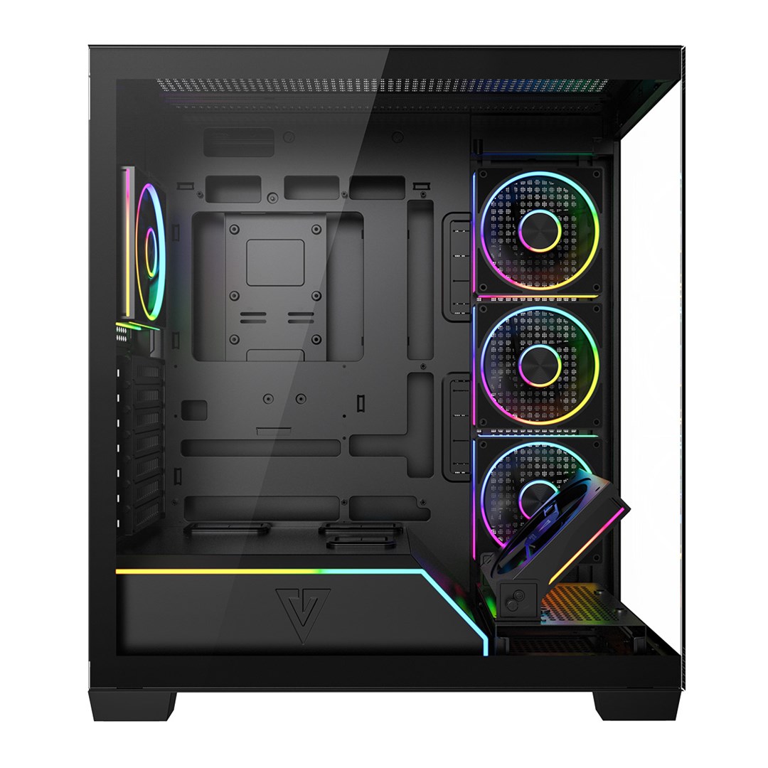 Kase PC Modecom Volcano Stellar Plus 5F ARGB, ATX, xham i temperuar, e zezë