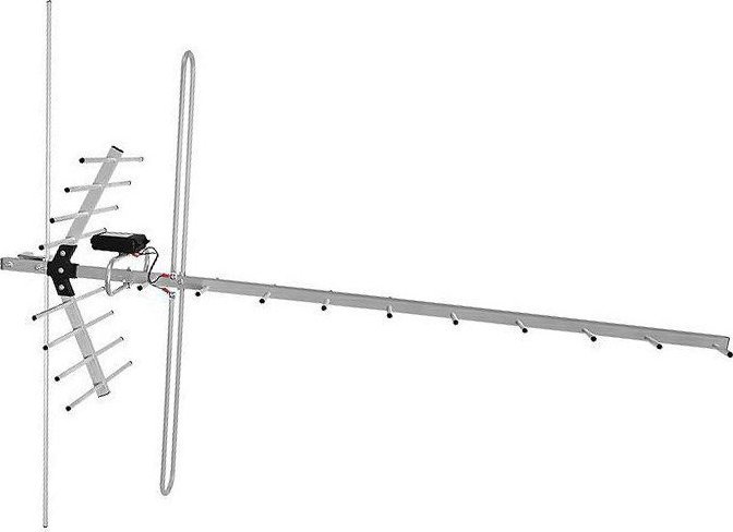 Antena TV Temža Dvb-t Combo Max MUX-8, për jashtë, pa përforcues, e zezë