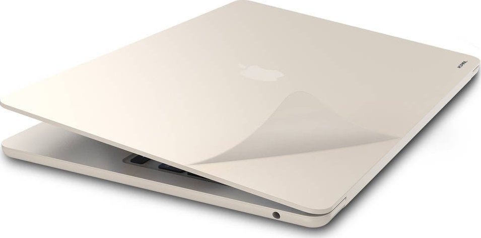 Set mbrojtës JCPal MacGuard 2in1 për MacBook Air 13" M2, folje dhe mbulesë, starlight