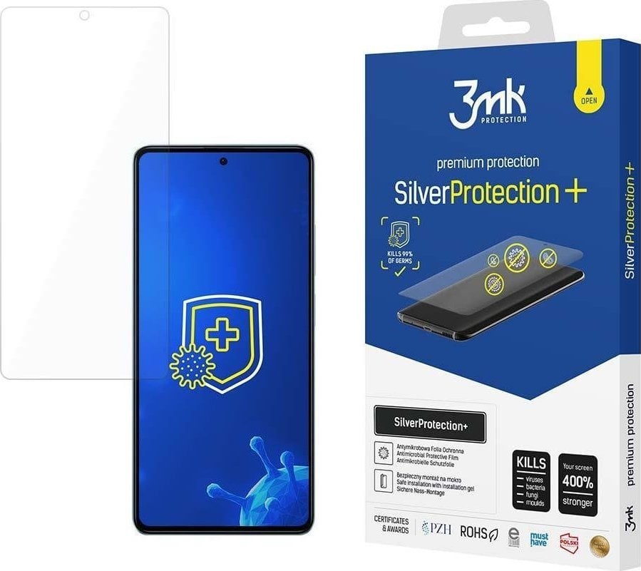 Mbrojtëse ekrani 3mk SilverProtection+, për Redmi Note 12 5G, antibakteriale, transparente