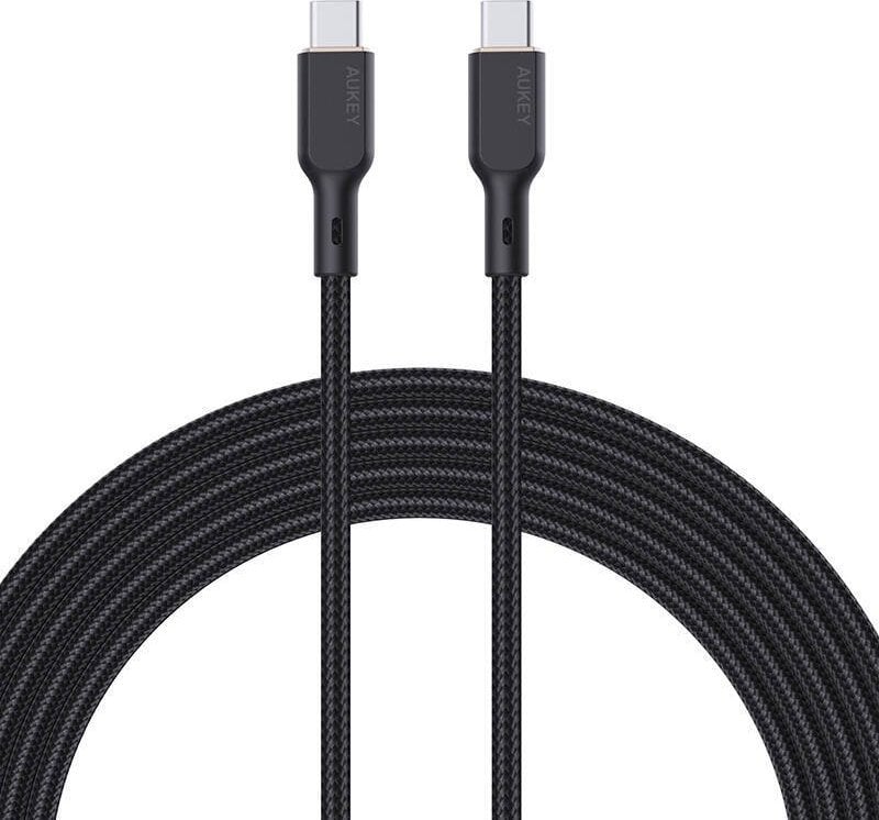 Кабел USB-C во USB-C Aukey CB-KCC101, 1 m, 100 W PD, црн