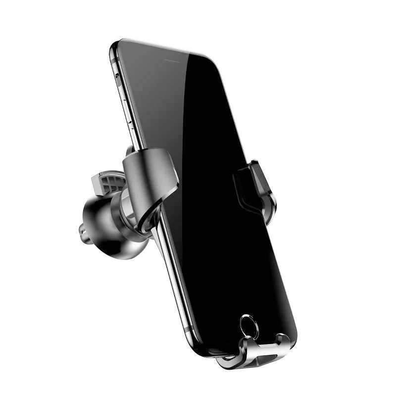 Mbajtëse telefoni për veturë Baseus Gravity SUYL-01, për grilë ventilimi, mekanizëm gravitacional, e zezë