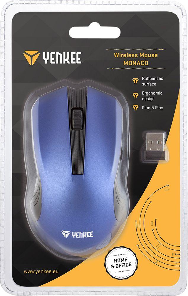 Maus Yenkee YMS, wireless, USB, i zi dhe i kaltërt