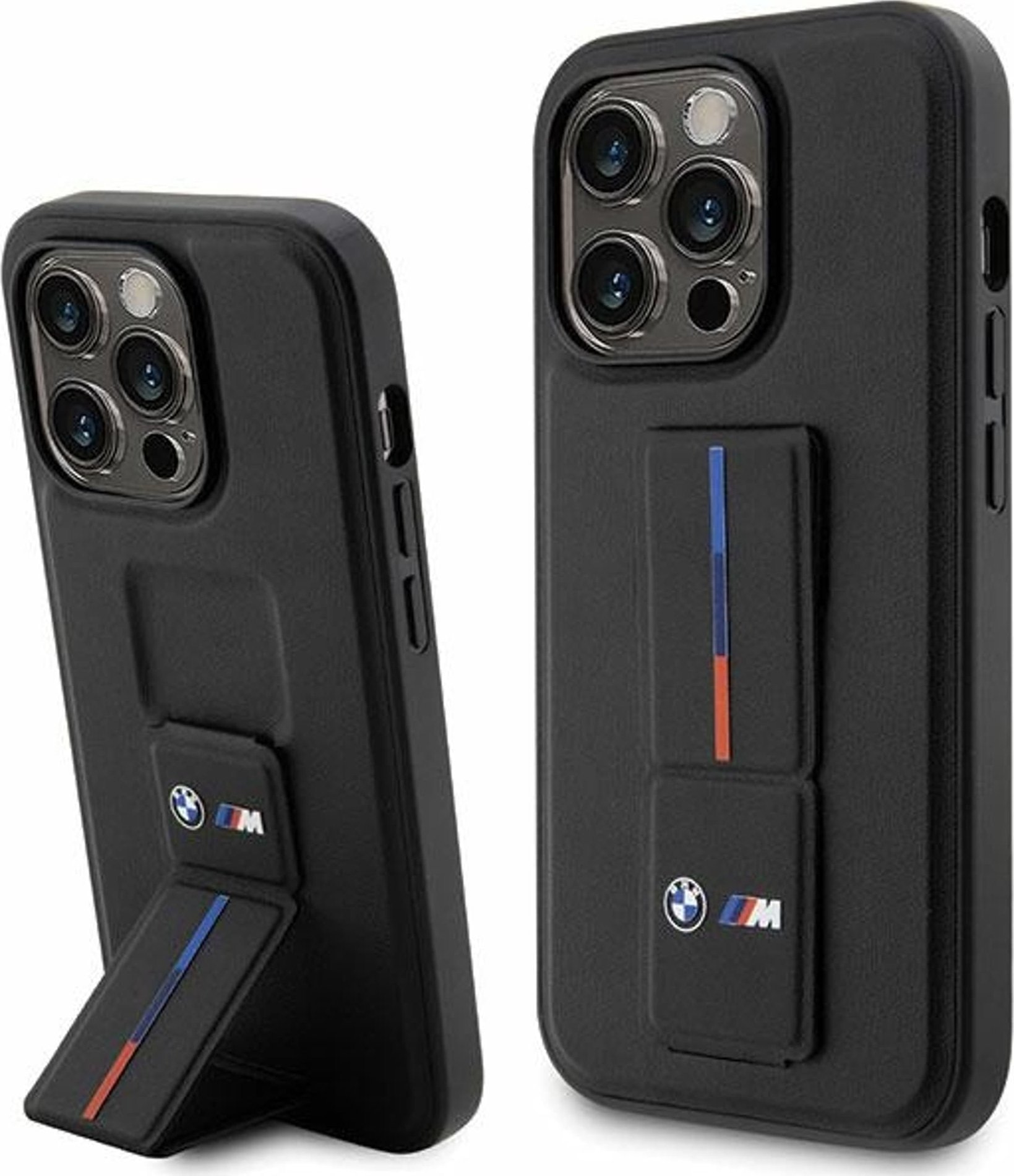 Këllëf telefoni BMW Grip Hot Stamp BMHCP14L22GSLK, për iPhone 14 Pro, hardcase, i zi