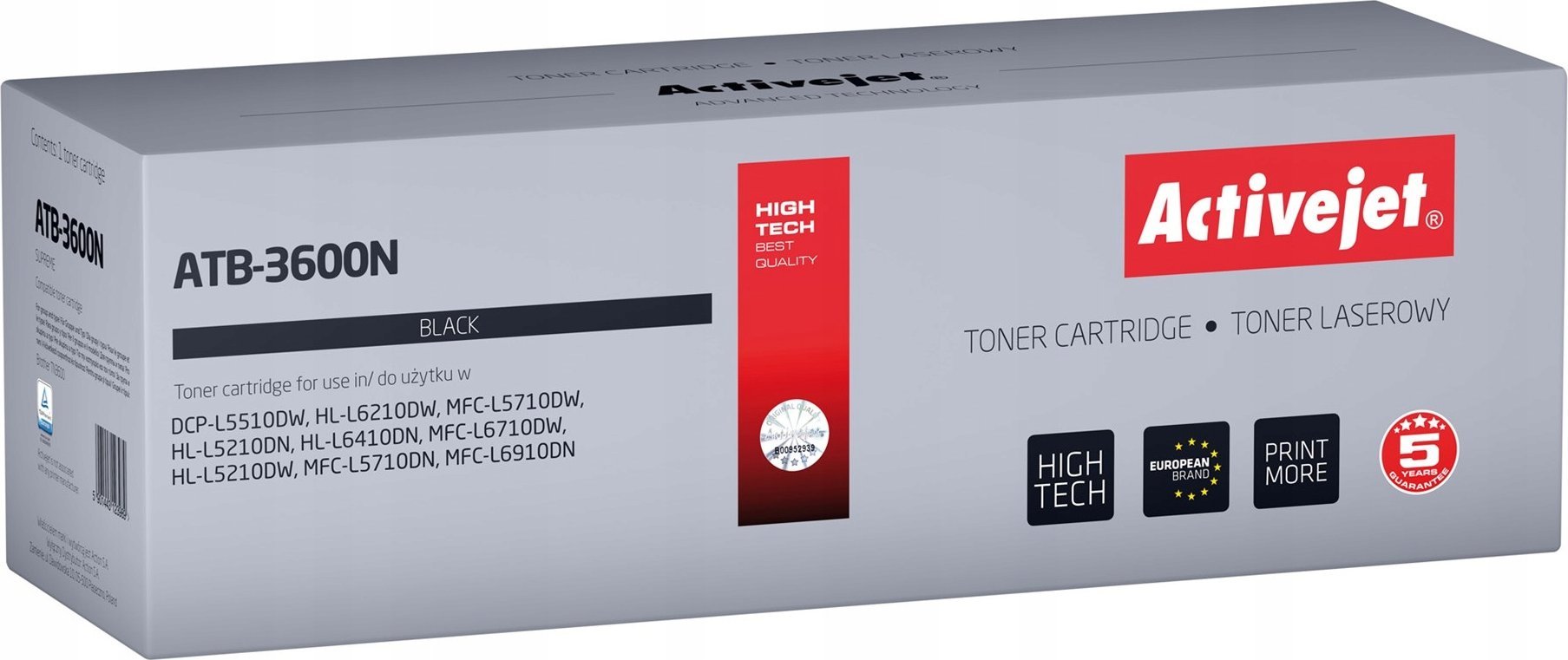 Tонер за печатач Activejet ATB-3600N, замена за Brother TN, црн