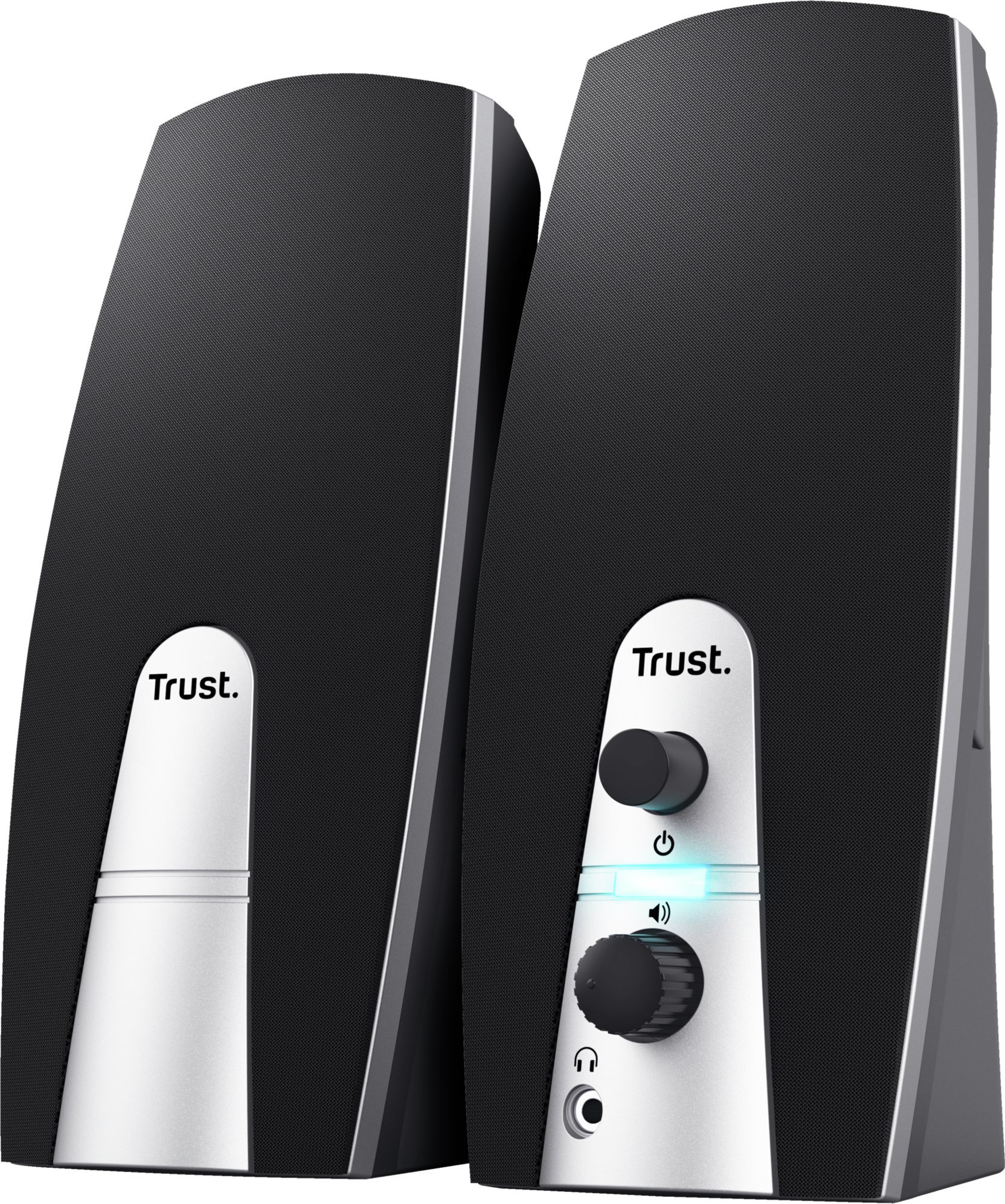 Звучници Trust Basics 2.0, 2.0 канали, за персонален компјутер, црни