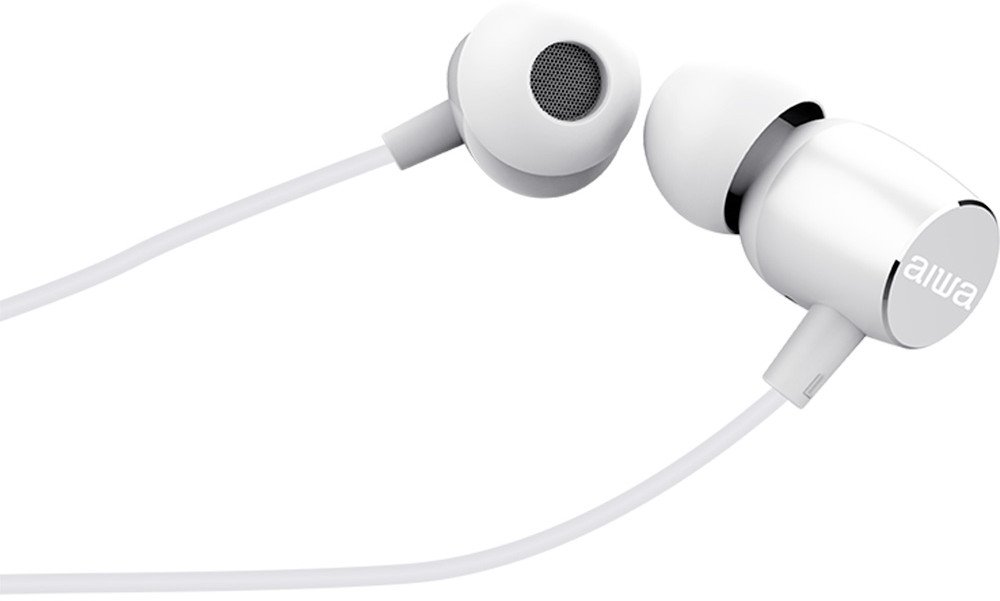 Kufje me kabllo Aiwa ESTM-20WT, 3.5mm, me mikrofon, të bardha