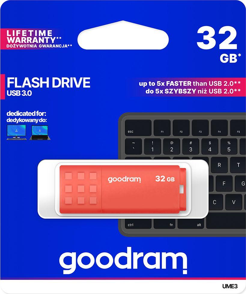 Flash drive GoodRam 32GB USB 3.0 (UME3-0320O0R11), i portokalltë