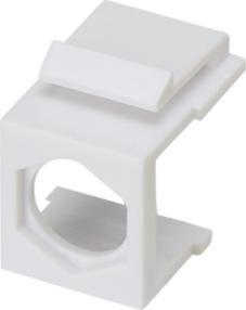 Adapter Keystone për F connector Unbranded MKA-F-B, plastikë e bardhë
