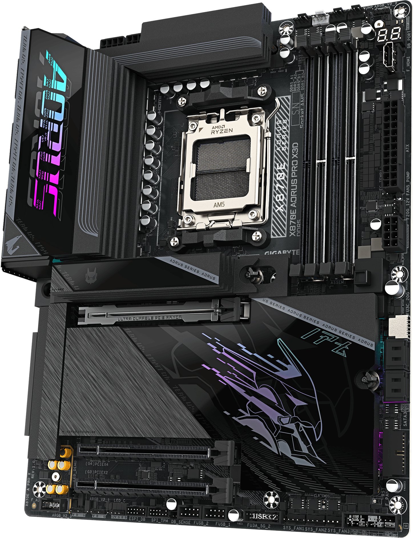 Pllakë amë Gigabyte AORUS X870E PRO X3D, AM5, DDR5, WiFi 7