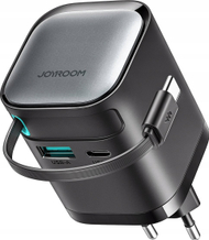 Karikues Joyroom TCL02 GaN, 65W, kabllo USB C tërheqëse, i bardhë