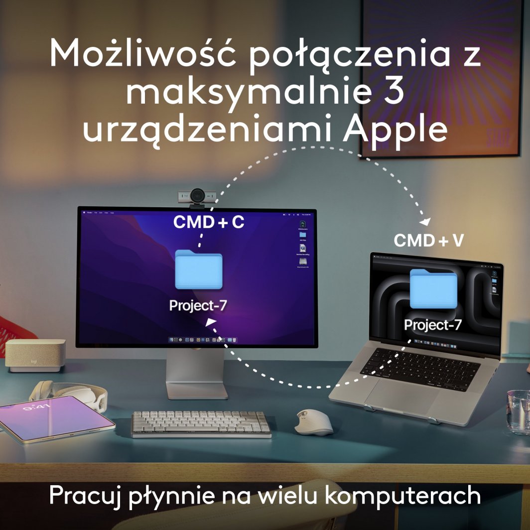 Set tastierë + maus Logitech MX Keys S (920-012845), bluetooth, US, i zi