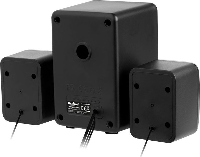 Altoparlantë kompjuterik Rebel CS-50, sistem 2.1, USB, të zinj