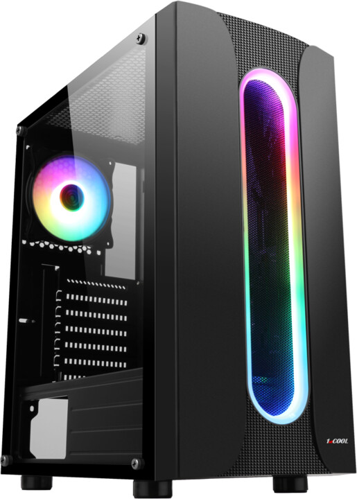 [OUTLET] Kasë kompjuteri 1stCool Sauron, ARGB, USB 3.0, e zezë