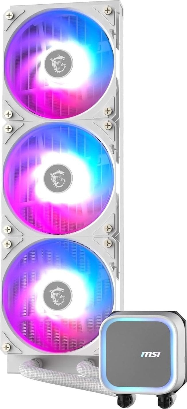 Ftohës uji për procesor MSI MAG Coreliquid A13 360, radiator 360 mm, 3x 12 cm, i bardhë