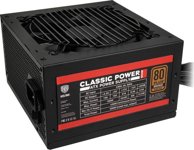 Burim energjie Kolink Classic Power KL-500v2 ATX, 500W