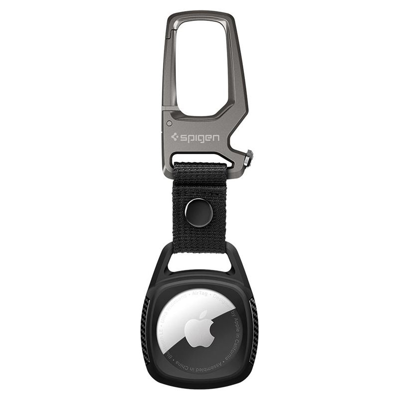 Mbështjellëse për Apple AirTag Spigen Rugged Armor, e zezë