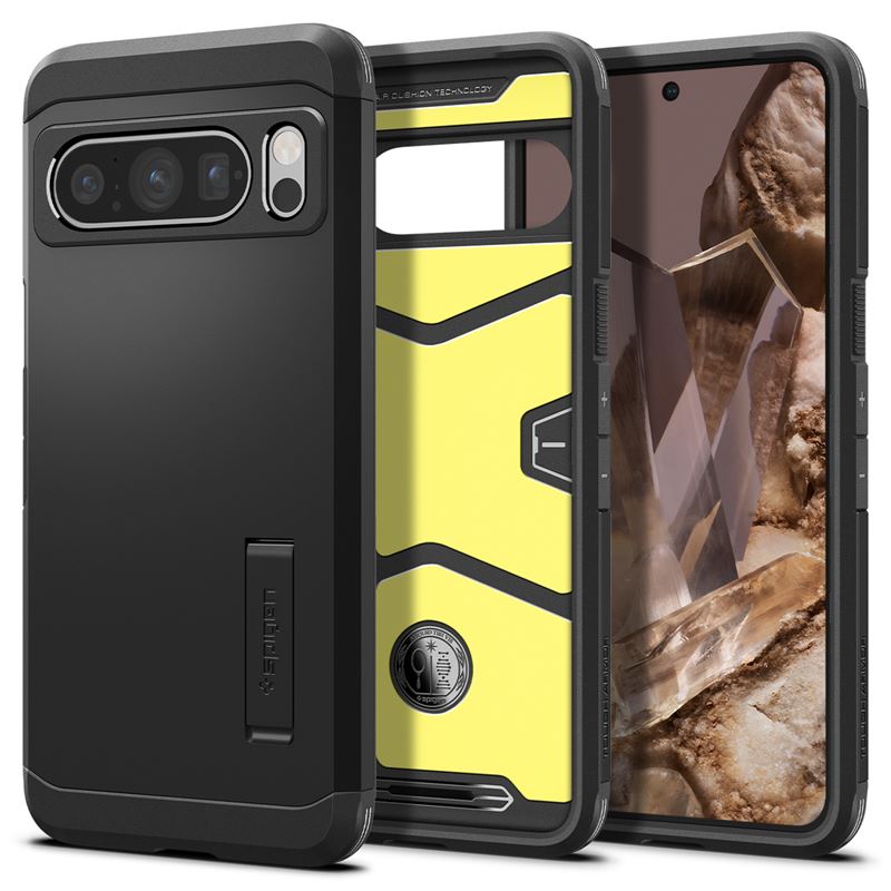 Mbështjellës për Google Pixel 8 Pro Spigen Tough Armor, i zi