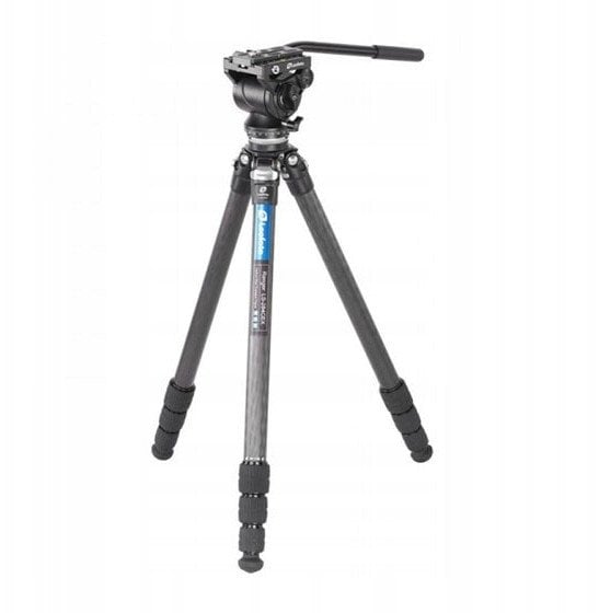 Tripod fotografik Leofoto LS-284CEX Pro, udhëtimi, bazë niveliuese e integruar, i zi