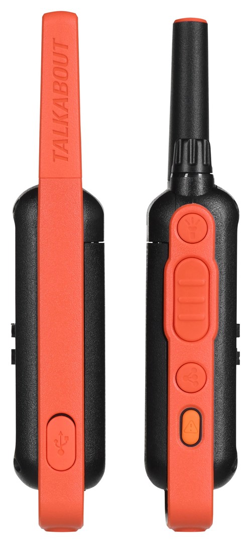 Radiolidhje walkie talkie Motorola TLKR T82, set 2 copë, rreze deri 10 km, portokalli