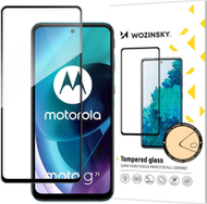 Streç mbrojtës Wozinsky Super Durable Full Glue për Motorola Moto G71 5G, xham i temperuar, Case Friendly, i zi