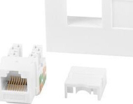 Përshtatës Lanberg Socket 45x45 Rj45 + Keystone Cat.6 Utp, i bardhë