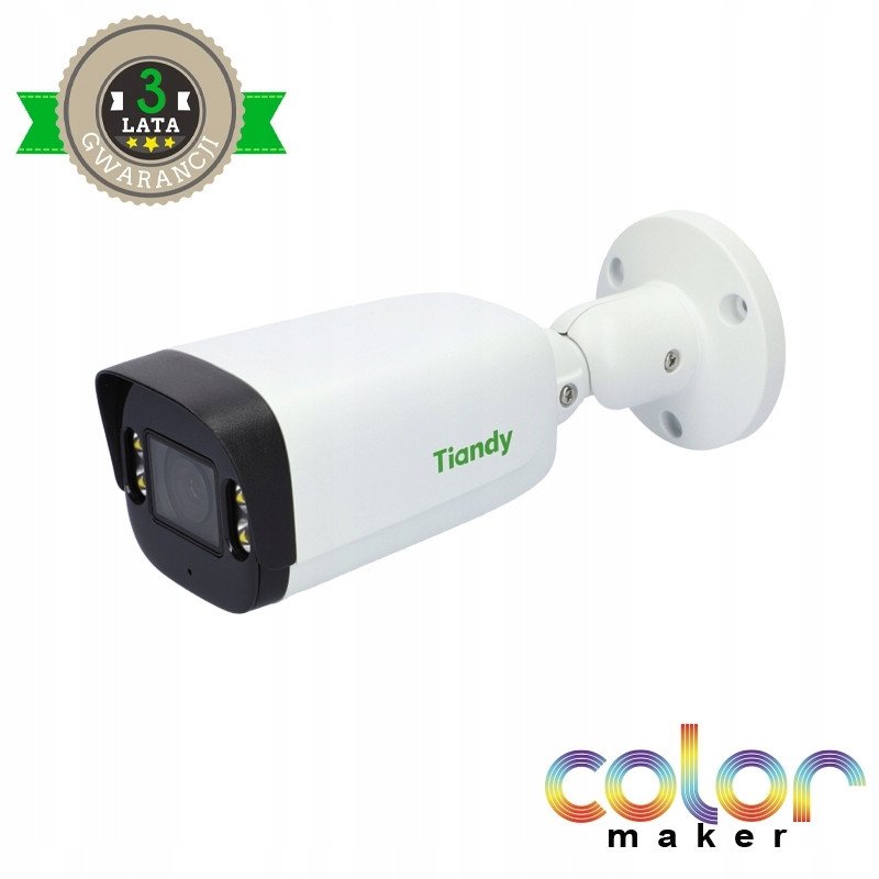 Kamerë IP bullet TVT TC-C34UP, 4MP, PoE, IP67, me mikrofon, metalike, e bardhë