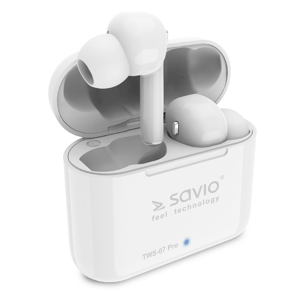 Kufje Savio TWS-07 PRO, të bardha