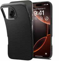 Маска за телефон Spigen Liquid Air за iPhone 17 Pro, мат, црна