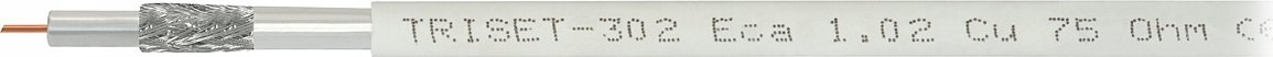 Kabllo koaksiale TRISET 302 ECA A+, 100 m, e bardhë
