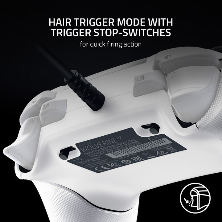 Kontroller Razer Wolverine v2, i bardhë (PC, Xbox Series, Xbox ONE)