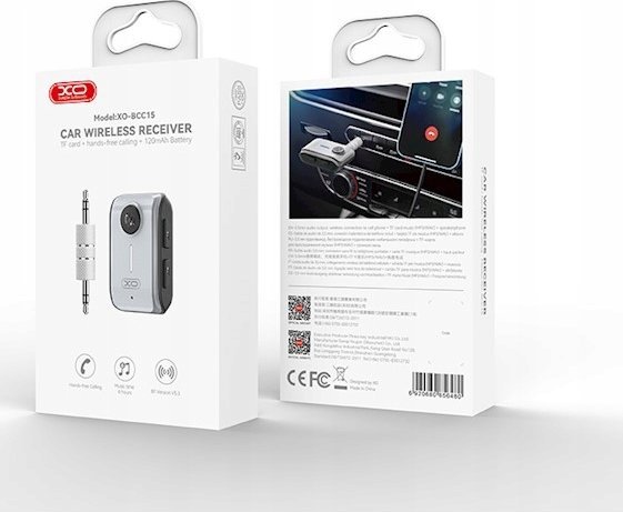 Transmetues FM XO BCC15, Bluetooth, hyrje 3.5mm, i zi