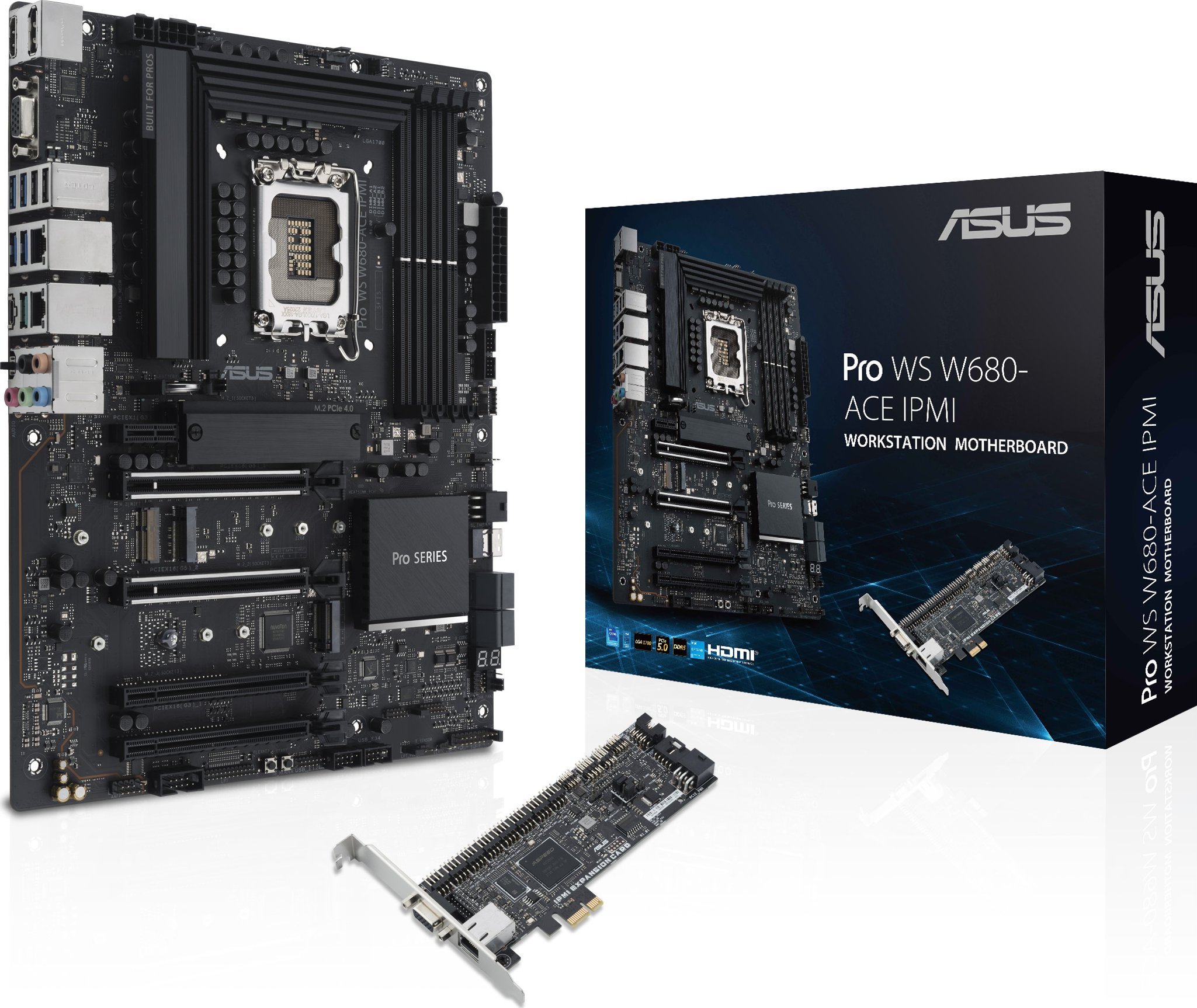 Pllakë amë Asus Pro WS W680 ACE IPMI, Intel 12th Gen, DDR5 ECC, e zezë