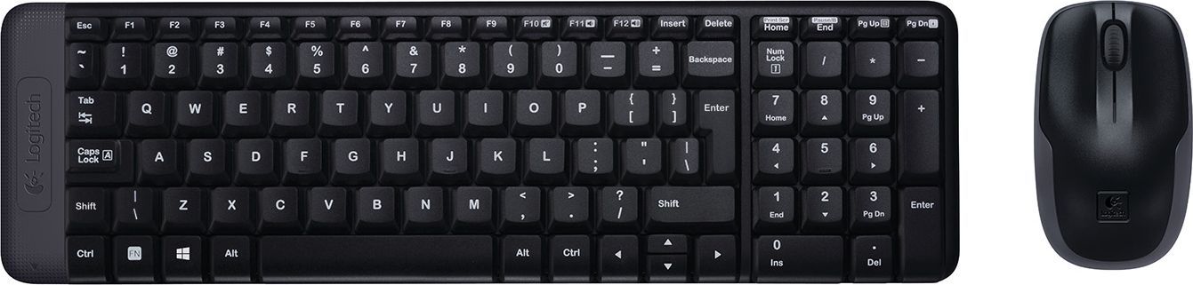 Set tastierë dhe mi Logitech MK220, wireless, kompakt, i zi