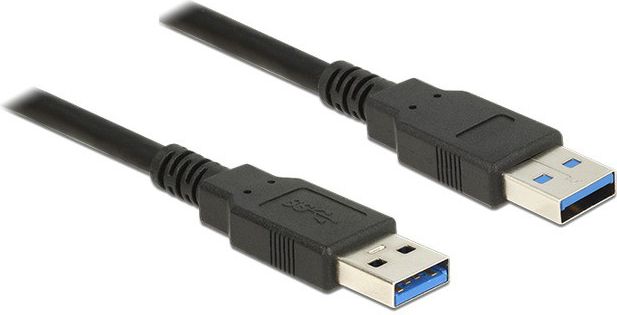 Kabllo Delock USB-A - USB-A, 0.5m, e zezë