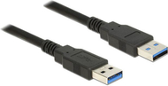 Kabllo Delock USB-A - USB-A, 0.5m, e zezë