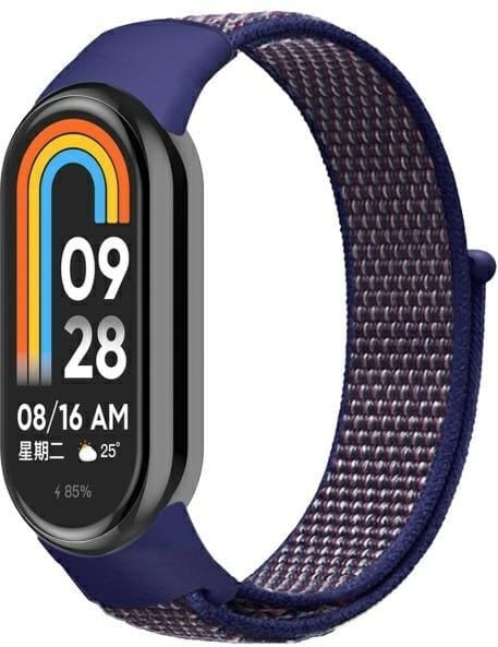 Rrip ore Beline për Xiaomi Mi Band 9 8, Nylon Loop, navy