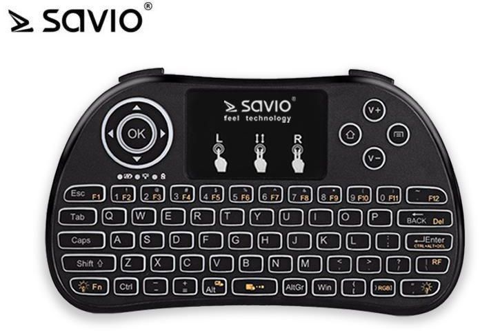 Tastierë Savio KW-02, wireless, US, e zezë