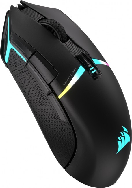 Mouse gaming Corsair NIGHTSABRE Wireless, 26000 DPI, pa tela, i zi