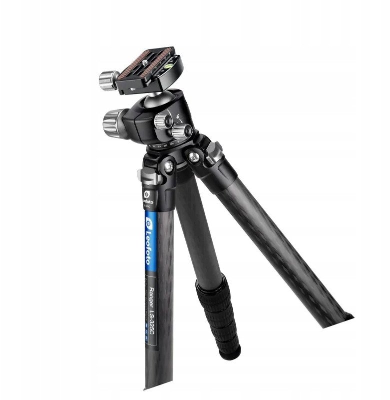 Tripod fotografik Leofoto LS-325C me kokë sferike LH-40, fibra karboni, kapacitet 12kg, i zi
