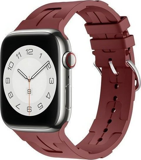 Rrip ore Beline për Apple Watch Silicone Ultra, 38/40/41mm, silikon, burgundy