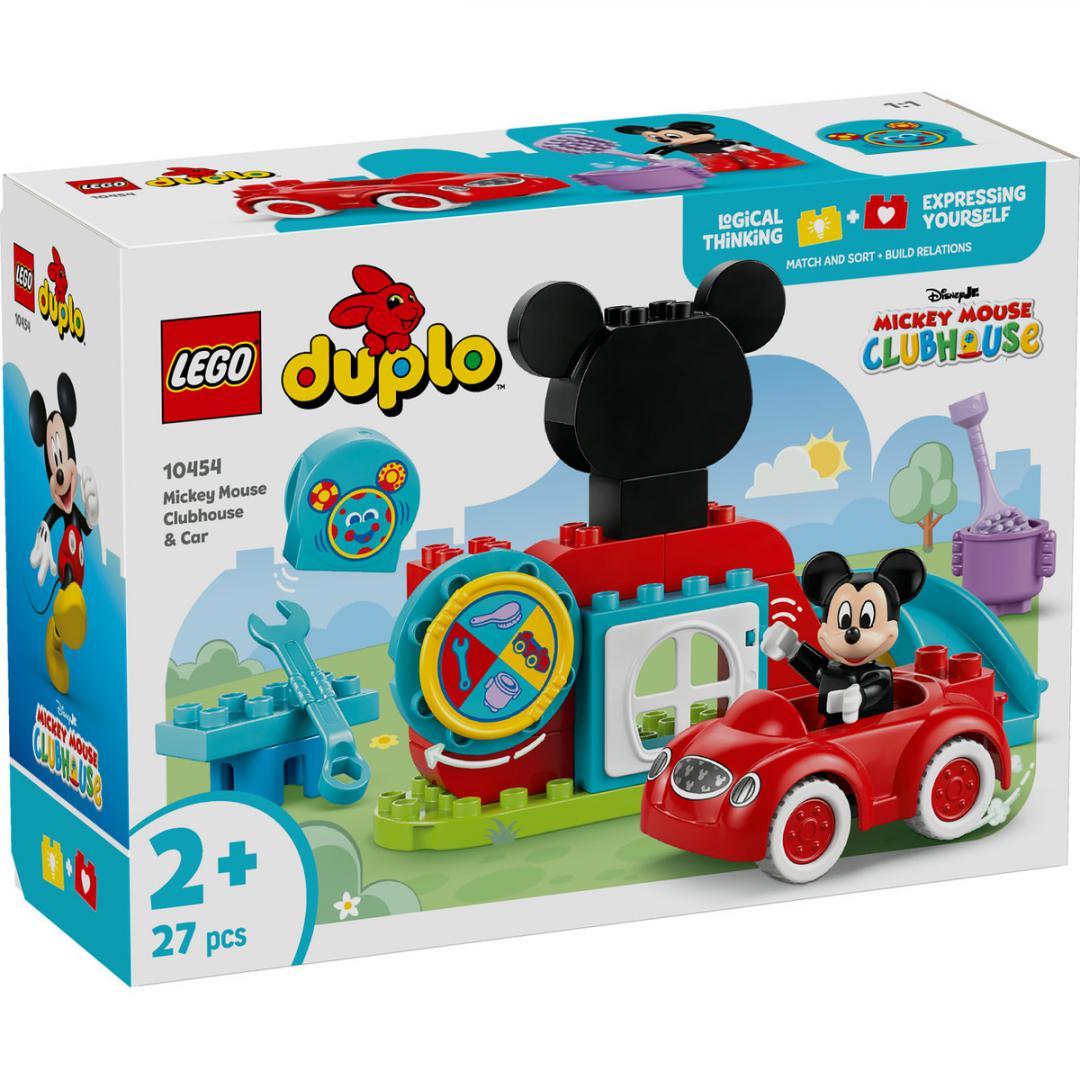 Set ndërtimi Disney Mickey Mouse Clubhouse Car, lodër për fëmijë, shumëngjyrësh