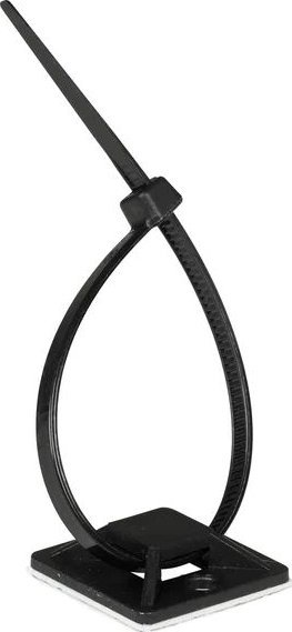Mbajtëse kabllosh Lanview LVT-CABLEMOUNT-50B, vetëngjitëse, set 50 copë, e zezë
