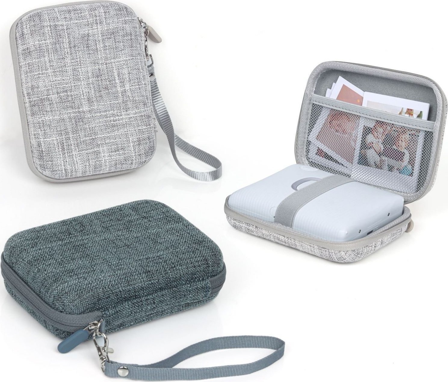 Kuti mbrojtëse LoveInstant për Fujifilm Instax Mini Evo Liplay Link Square Link, rezistente ndaj ujit, rezistente ndaj goditjeve, gri e errët
