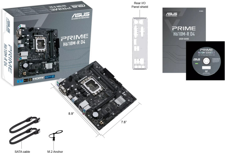 Pllakë amë ASUS PRIME H610M-R D4-SI (DDR4) - Intel H610