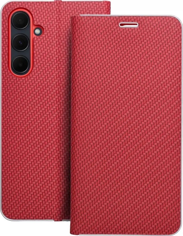 Futera libër Vennus Book Carbon për Samsung Galaxy A35 5G, me këllëf silikon, me magnet, e zezë